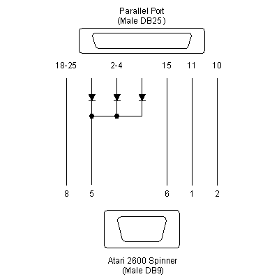 [Schematic of 2600 Spinner Adapter Circuit]