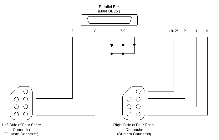[Schematic of NES Four Score Adapter Circuit]