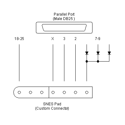 [Schematic of SNES Adapter Circuit]